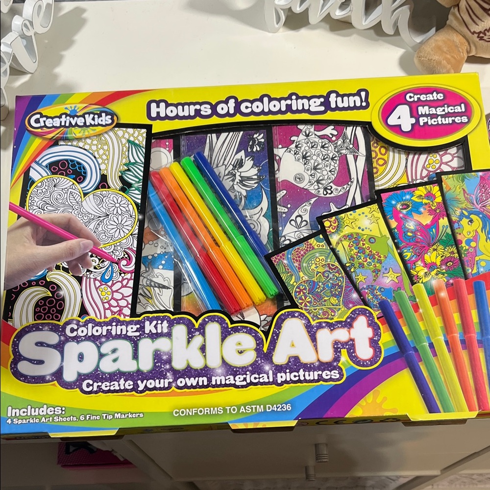 Creative Kids Sparkle Art Coloring Kit an two additional kits all sold as a set!